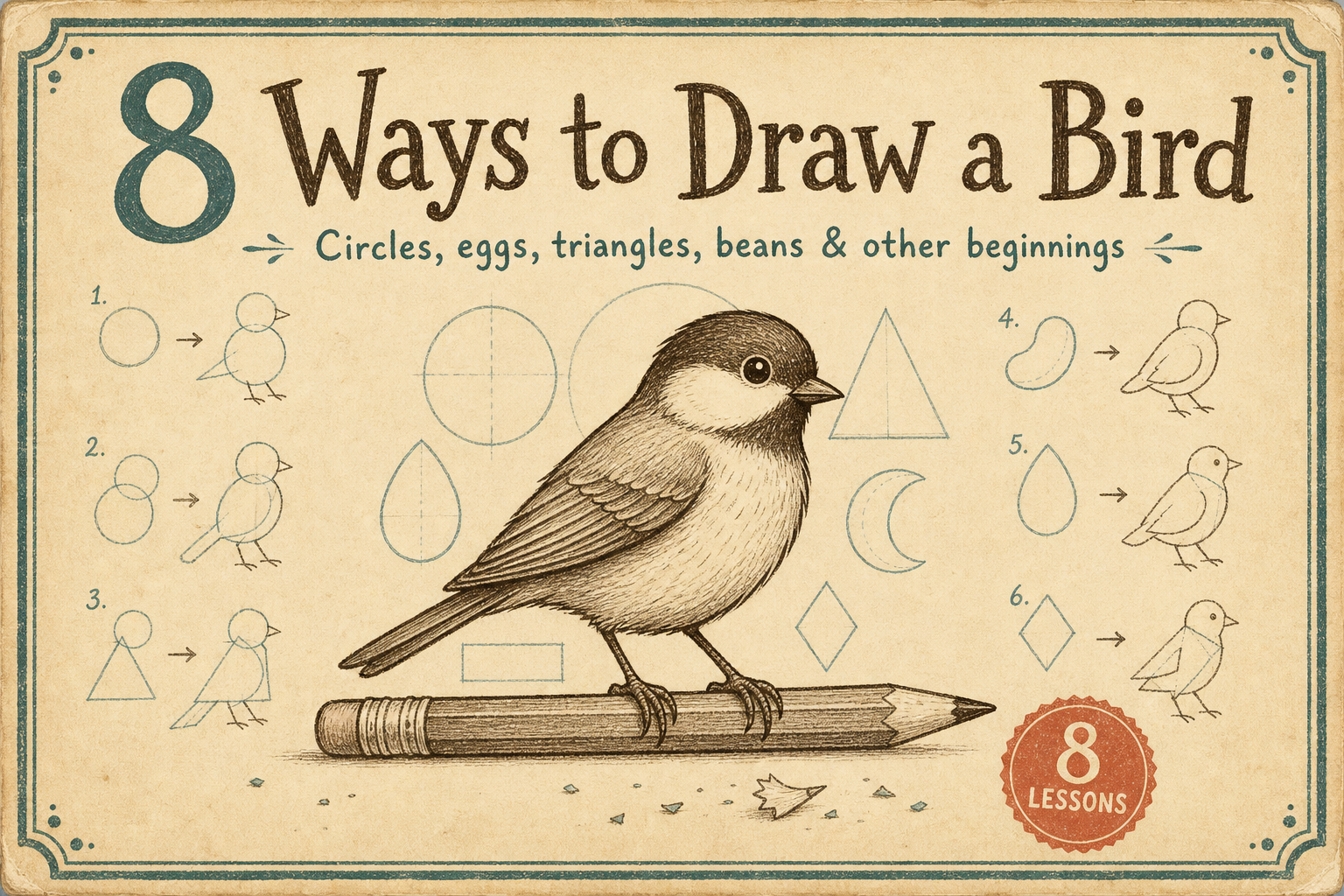 Vintage drawing lesson cover
