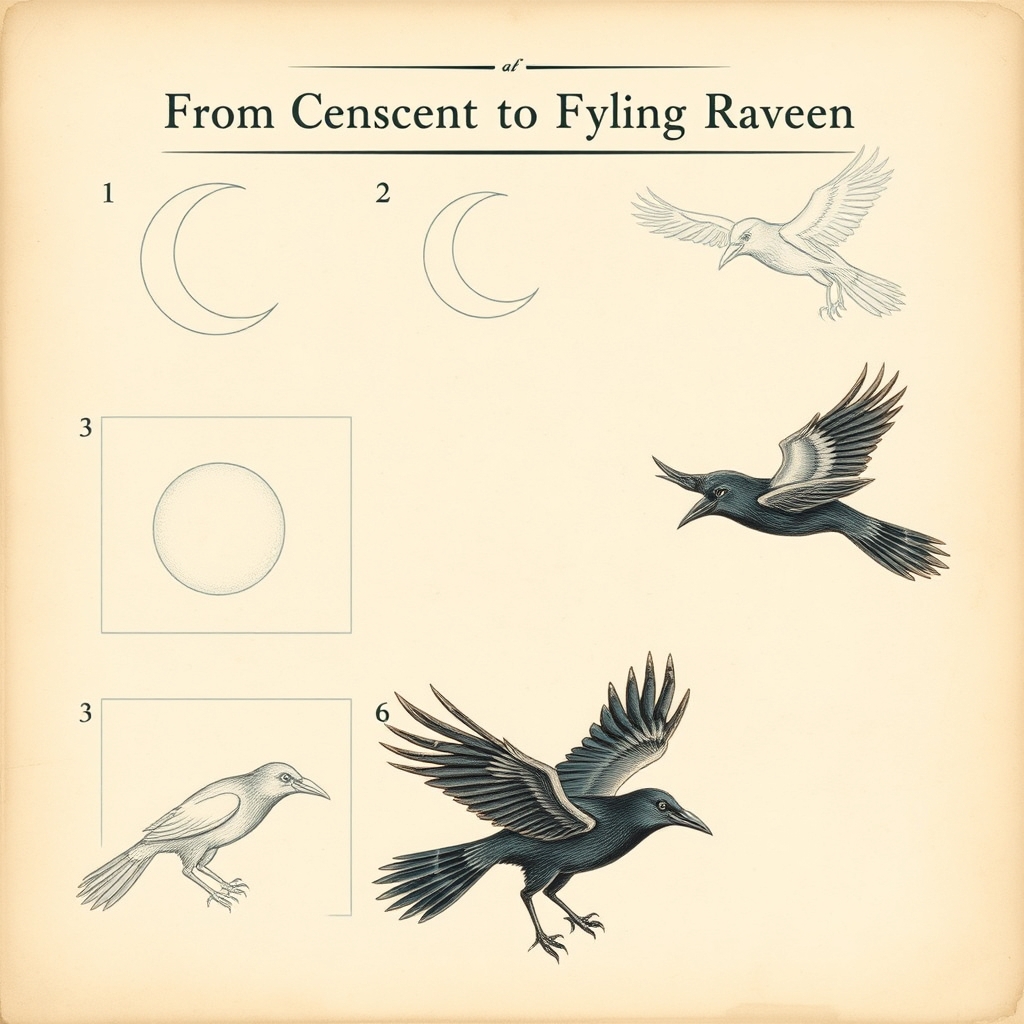 Gothic Manga Raven tutorial plate 2