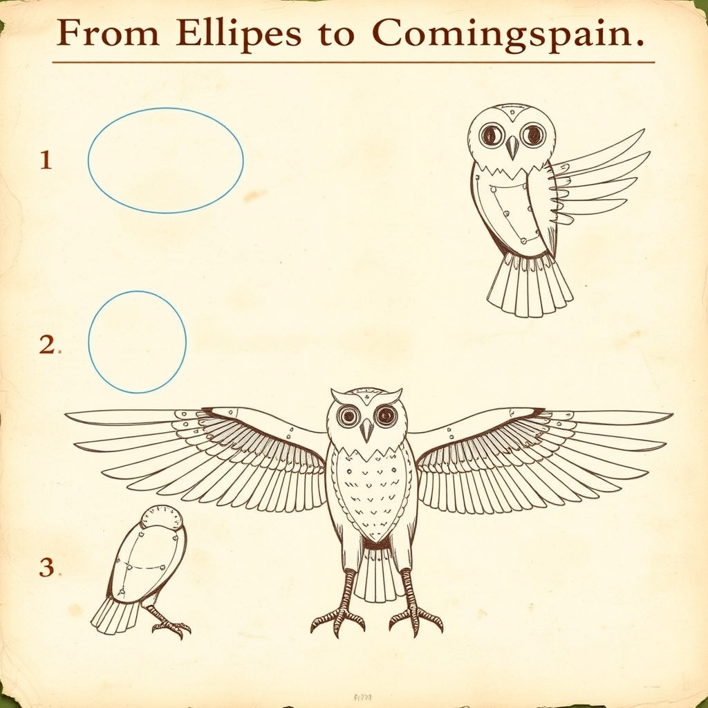 Steampunk Clockwork Owl tutorial plate 2