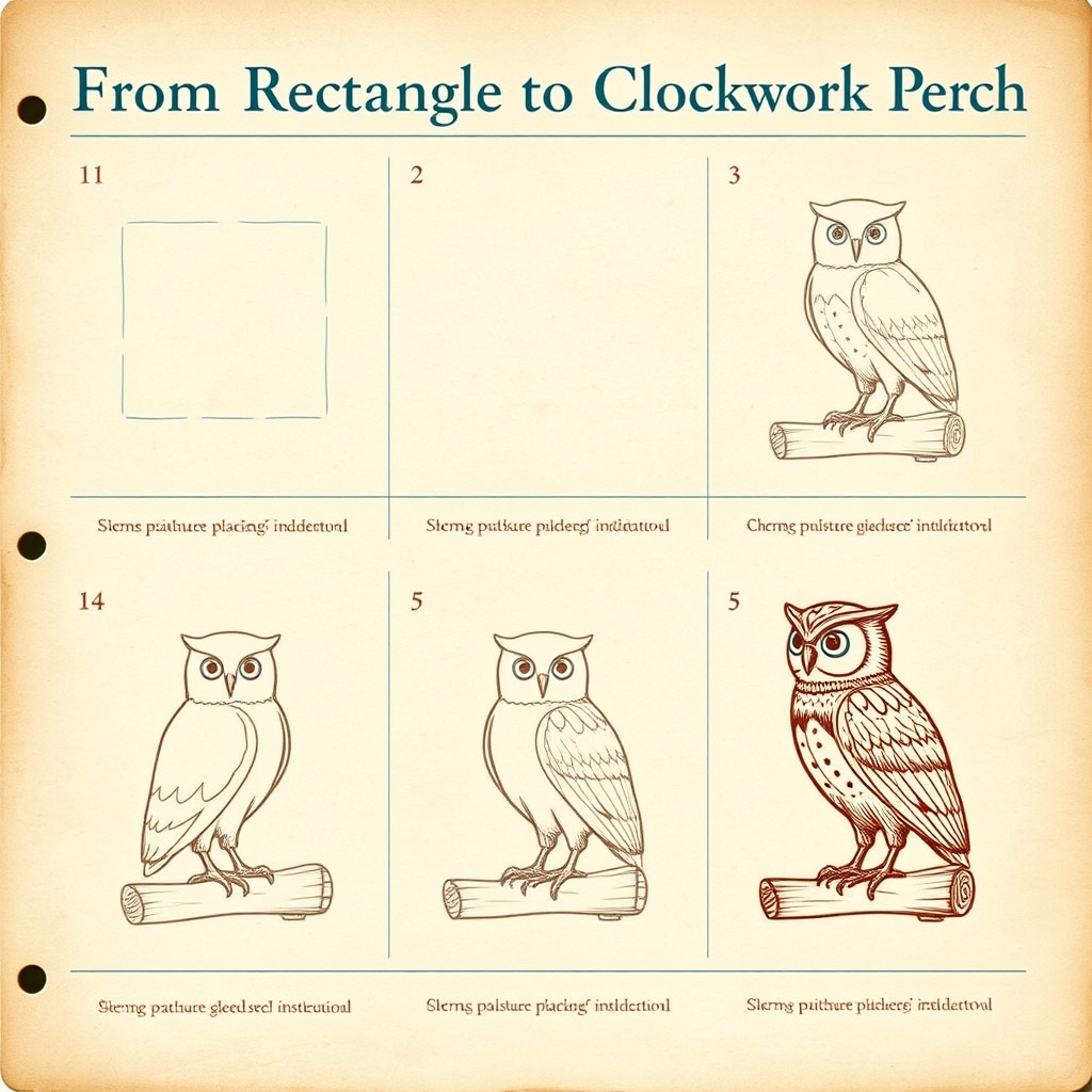 Steampunk Clockwork Owl tutorial plate 3