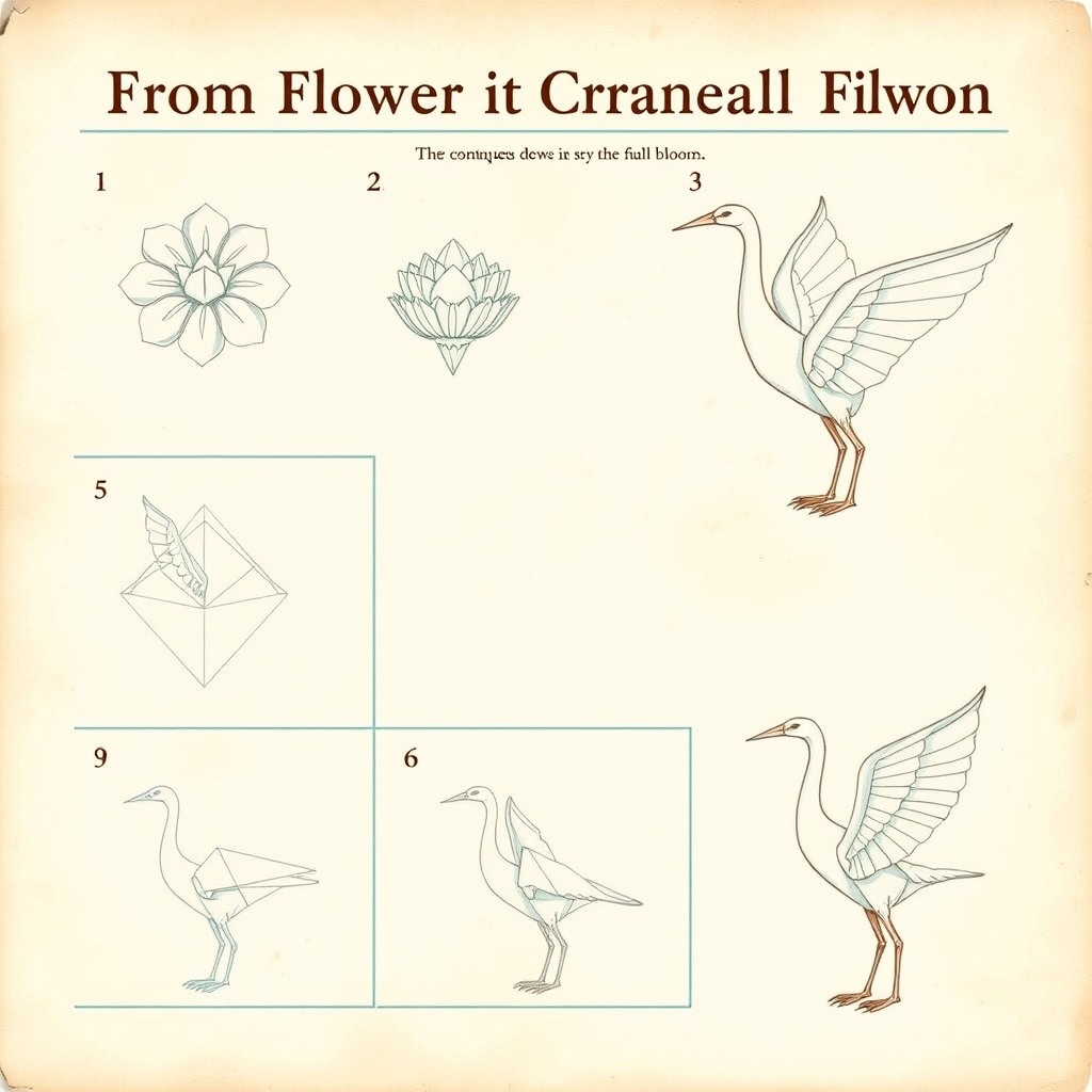 The Origami Crane Spirit tutorial plate 6